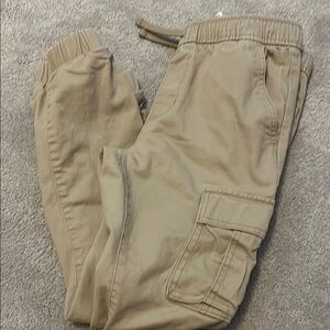 Old Navy beige cargo elastic waist pants for boys